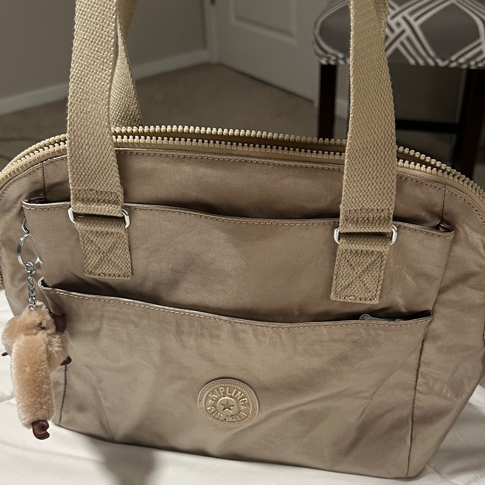 Kipling Metallic Gold Shoulder Bag